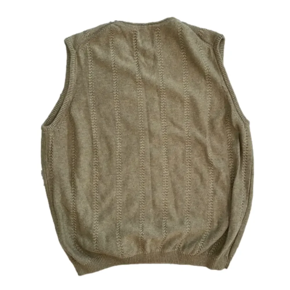 Tommy Bahama men’s tan v-neck cotton sweater vest, size XL. EUC